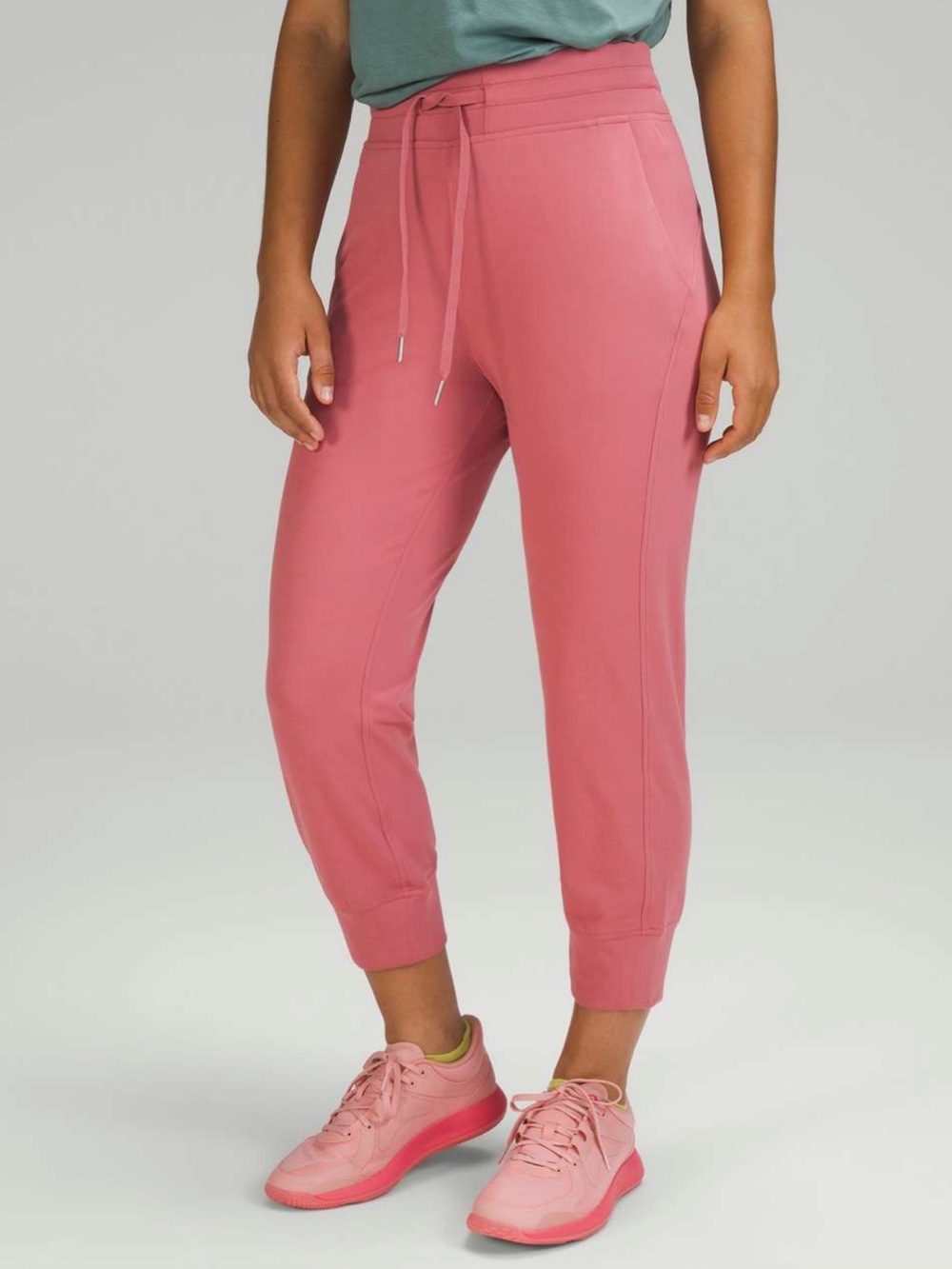 Lululemon Ready to Rulu High Rise Cropped Jogger Brier Rose Size 14 Pink W6BYKS